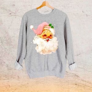 Christmas Santa Sweatshirt, Vintage Santa Shirt
